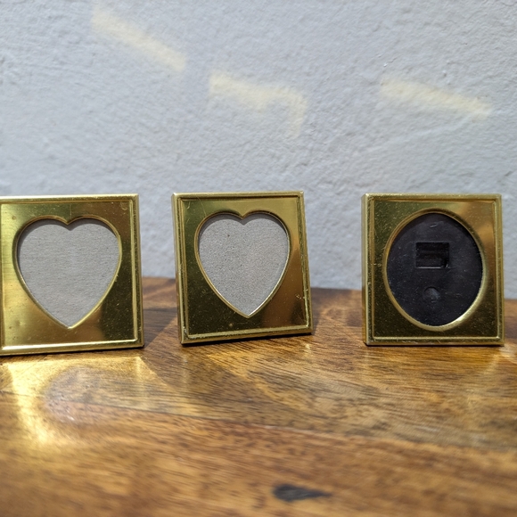 Vintage Tiny Ssilver Metal Flower Miniature Table Top Picture Frame Dollhouse x6 - Picture 8 of 10